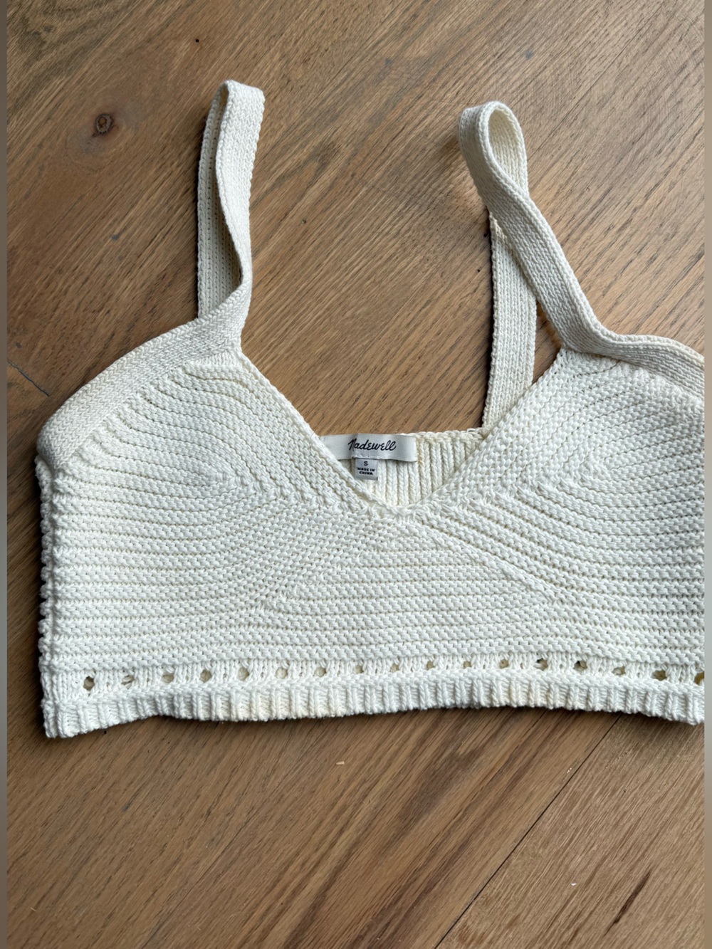 Madewell Cream Knit Bralette